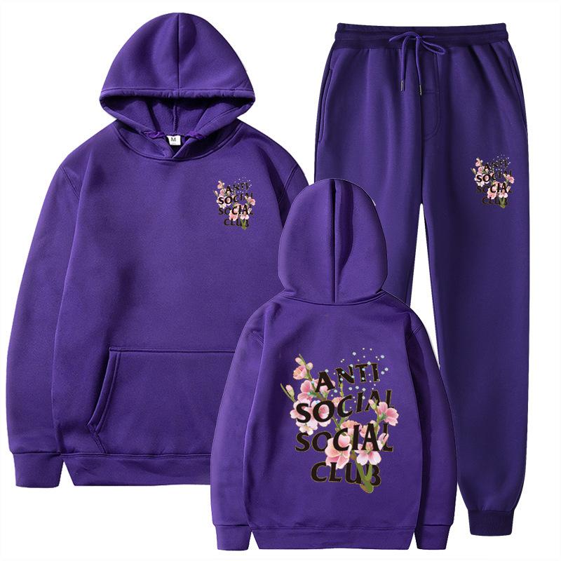 Брючные костюмы Толстовка с капюшоном Унисекс Костюм Мужской Женский Удобный Мягкий
