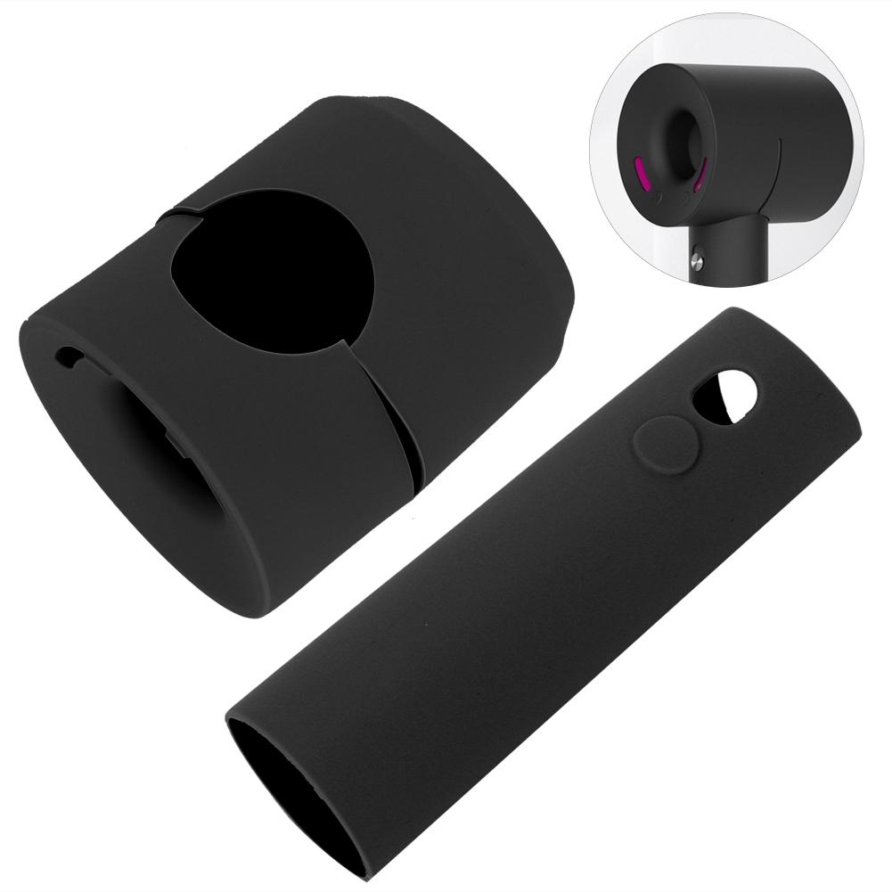Silicone Hair Dryer Protective Cover Protector Cover for Dyson Hair Dryer (Black)