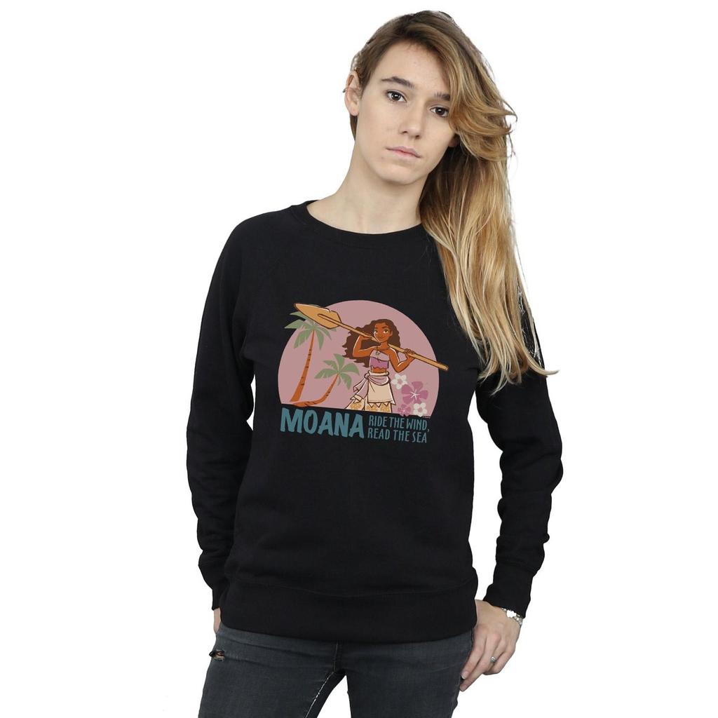 Disney Womens/Ladies Moana Read The Sea Sweatshirt