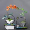 1Pc Suspended DIY Iron Bamboo Bonsai Creative Floating Island Succulent Pot Micro Landscape