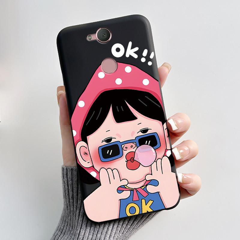 Милый Чехол Для Sony Xperia XA2 / Xperia XA2 Ultra Capa Coque Печатный Корпус Защитная Крышка Мягкий Силикон Мультяшный Черный Корпус
