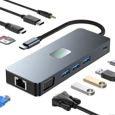 Адаптер USB-C на HDMI - BOOLING - Хаб 11 в 1 - 4K-60Hz - PD 100W - Ethernet