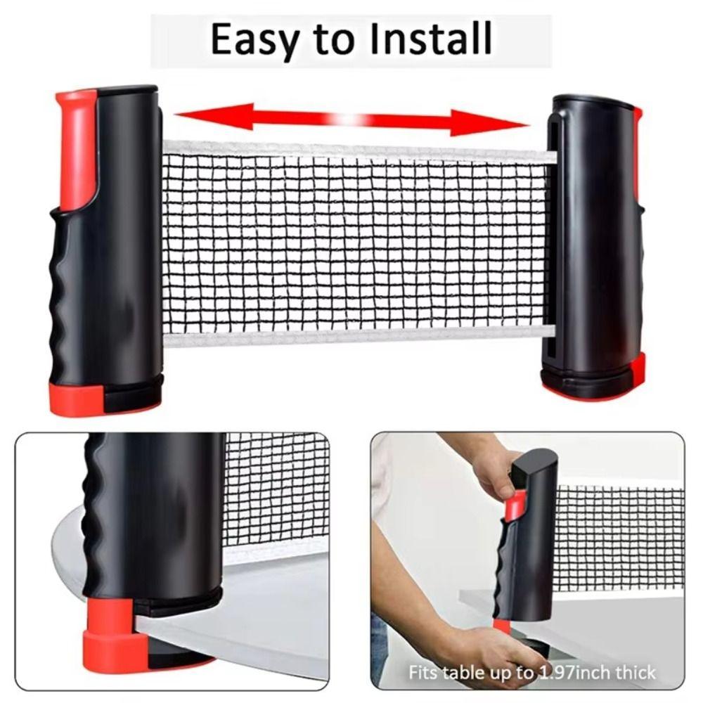 Stretchable Mesh Frame Ping Pong Post Net Net Rack Table Tennis Racquet Net Body Exercise