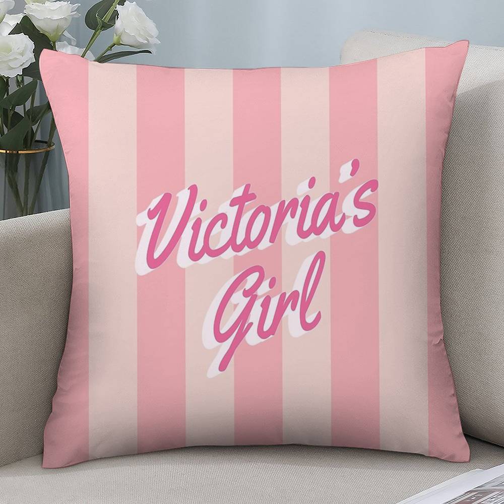 Мода V-Victorias Girl Наволочка Короткий плюш Двусторонняя печать Квадратные наволочки для диванных подушек Домашний декор подушек для дивана