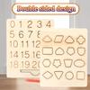 Children Wooden Alphanumeric Writing Groove Pen Board Montessori Education Learning Pen Control Training Games Educational Toys