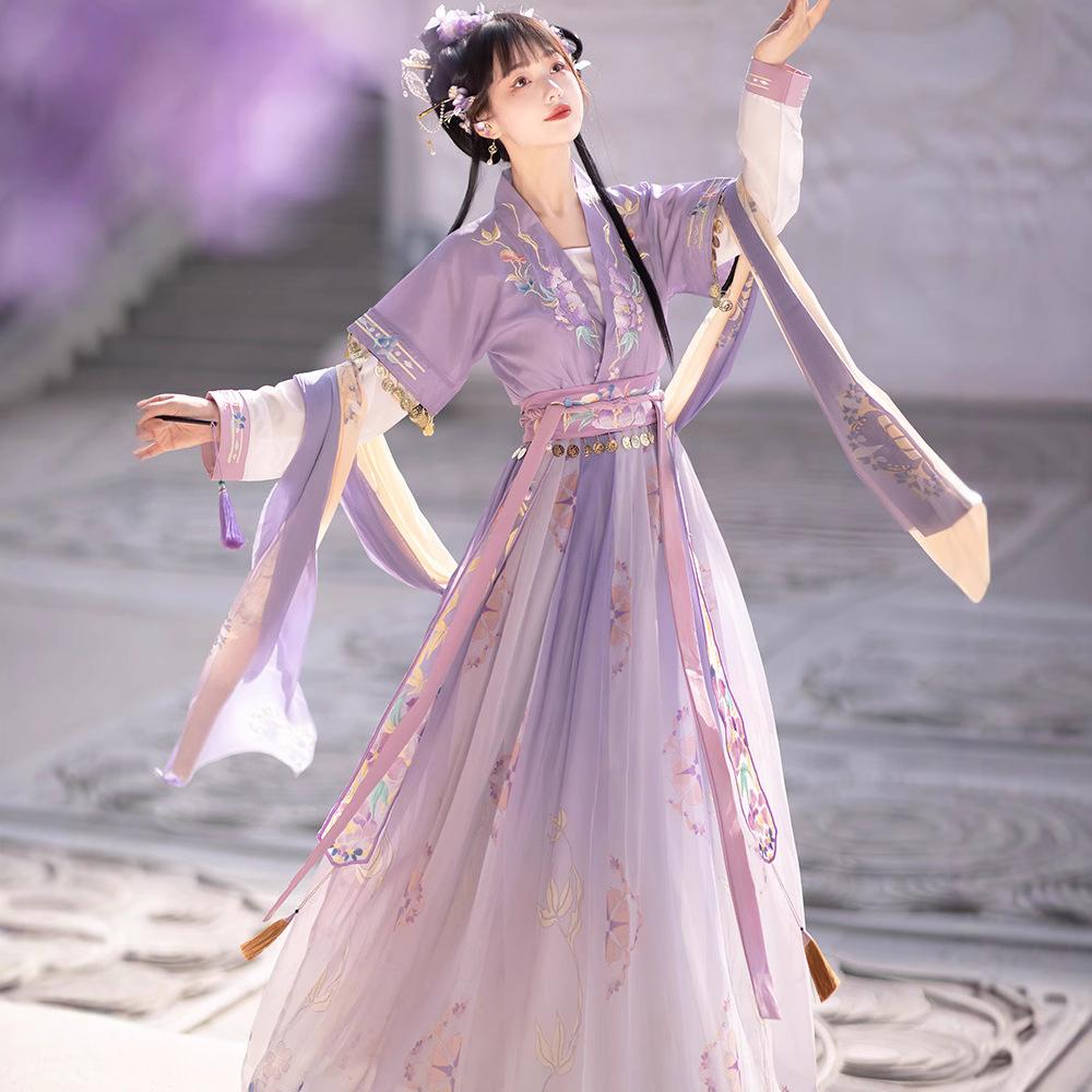 Платье «Колокольчик», юбка «Тан Цзыцзы» с вышивкой в китайском стиле, повседневная летняя одежда.