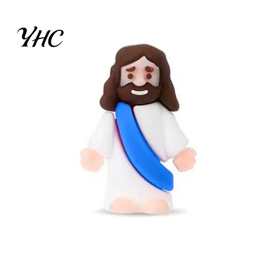 PVC Jesus Figure 12/48Pcs Mini Figurine Savior Model Statue Sculpture Desktop Decoration Easter Ornament Christmas Festival Gift