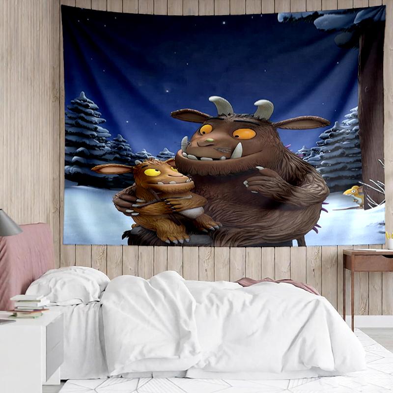 The-Gruffalo Print Tapestry, Backdrop, Easy Setup, Ideal for Bedroom, Office & Living Room, with Aesthetic Wall Hanging Decor.