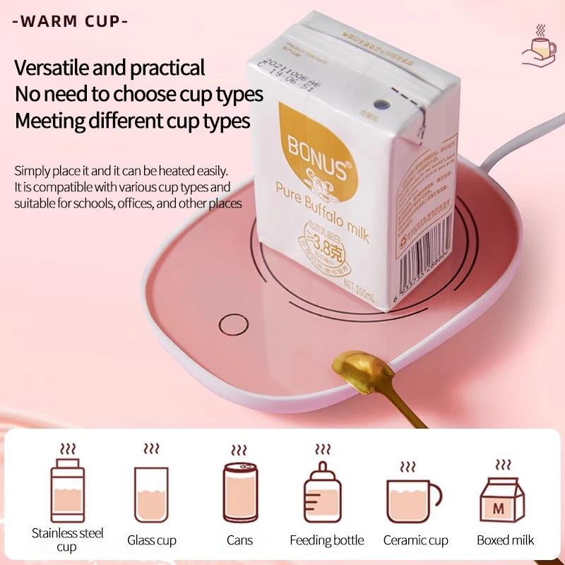 Christmas Gift Box 55 ℃ Thermostatic Cup with Lid Ceramic Cup with Spoon Coffee Cup Portable Meal for Office or Home Use