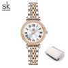 Shengke лучший бренд класса люкс женские часы из нержавеющей стали водонепроницаемые часы женские часы часы с бриллиантами