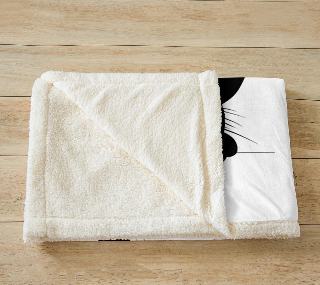 Feelyou Black Cat Blanket for Kids Toddler Cute Pet Cats Pattern Fleece Throw Blanket Lovely Kitten Plush Blankets and Throws Super Soft Coz