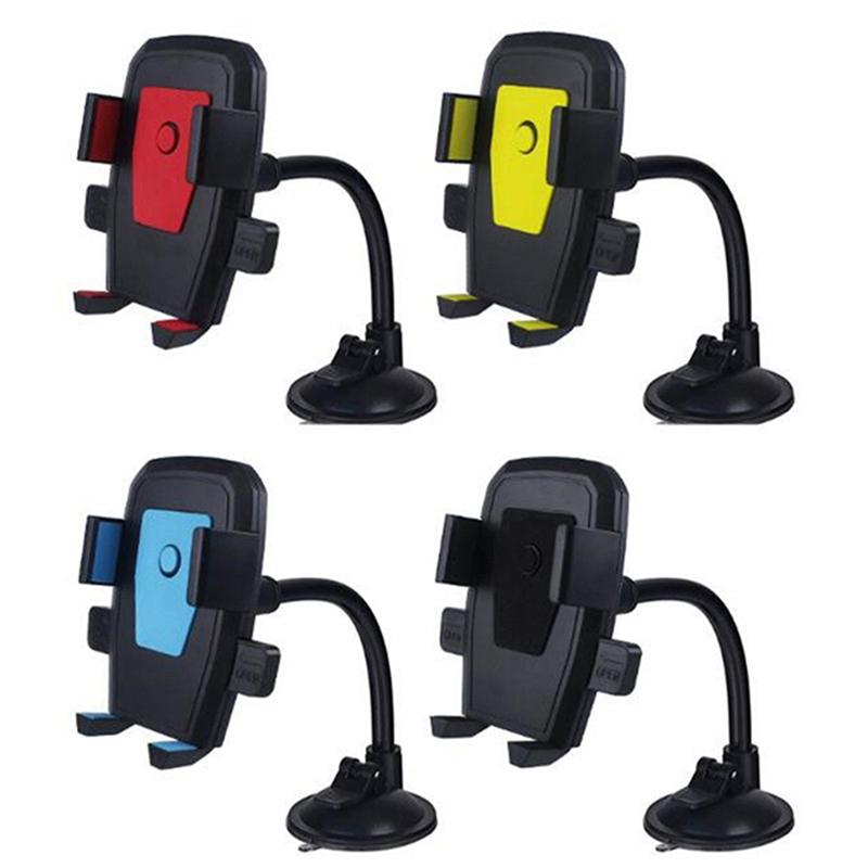 Universal Car Phone Holder Bracket Mount Cup Holder Cars Mount Mobile Suction Windshield Phone Locking Auto Accessories