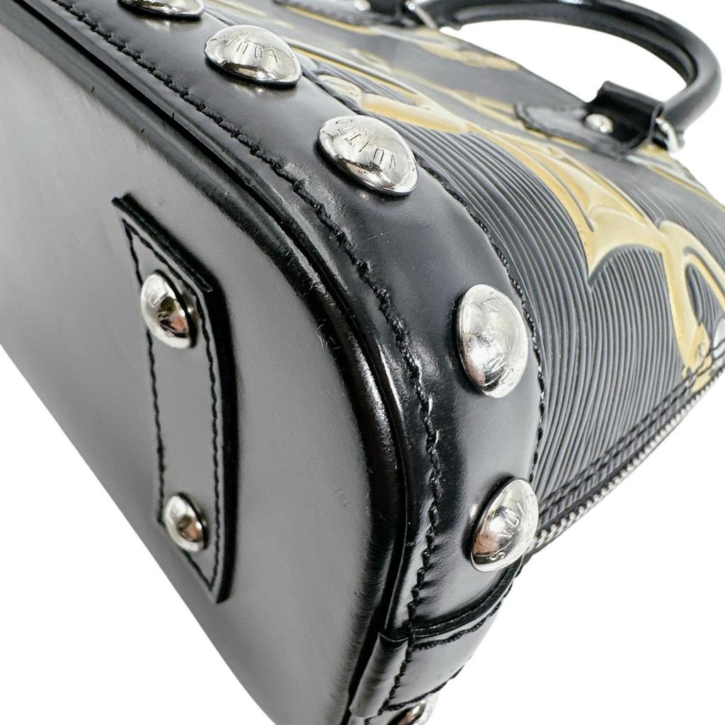 LOUIS VUITTON Epi Alma BB Shoulder Bag Chainpattern Epi Leather Noir M42482 Used