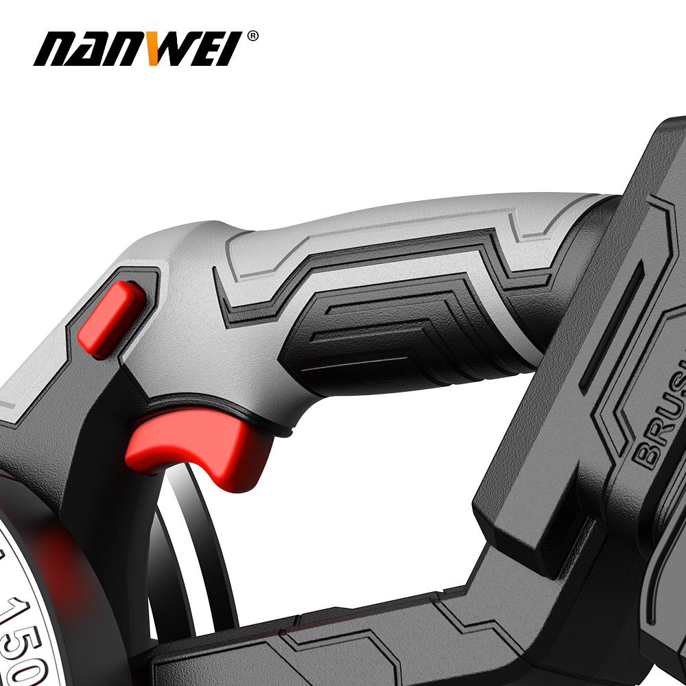 NANWEI Электрическая дисковая пила 6", бесщеточная, 21 В, регулируемый угол, 6800 об/мин