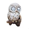 Owl Sculpture Solar Light for Garden Pathway Art Piece Miniature Figurine