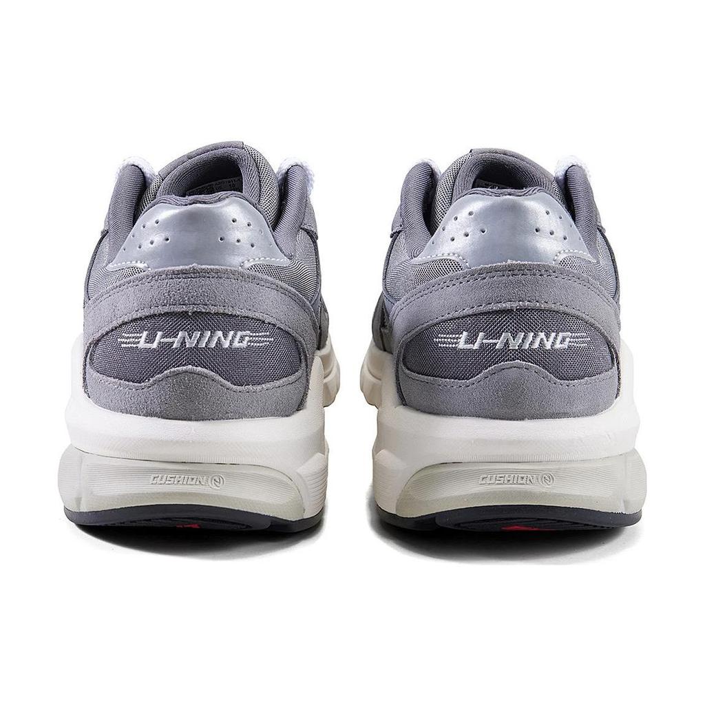 Li Ning Lijun Runner износостойкие нескользящие амортизирующие низкие повседневные туфли женские повседневные туфли серые AZGT012-1