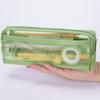 Double-Layer Pen Bag Transparent Stationery Organizer Portable Pencil Case  School Office
