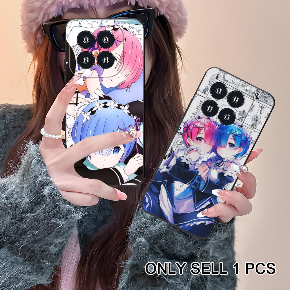ReZero Rem Ram Matte TPU Mobile Phone Case for Xiaomi 15 14 13 12 Mi 11 T Ultra Lite Pro S X 5G Colorful Printing Cover