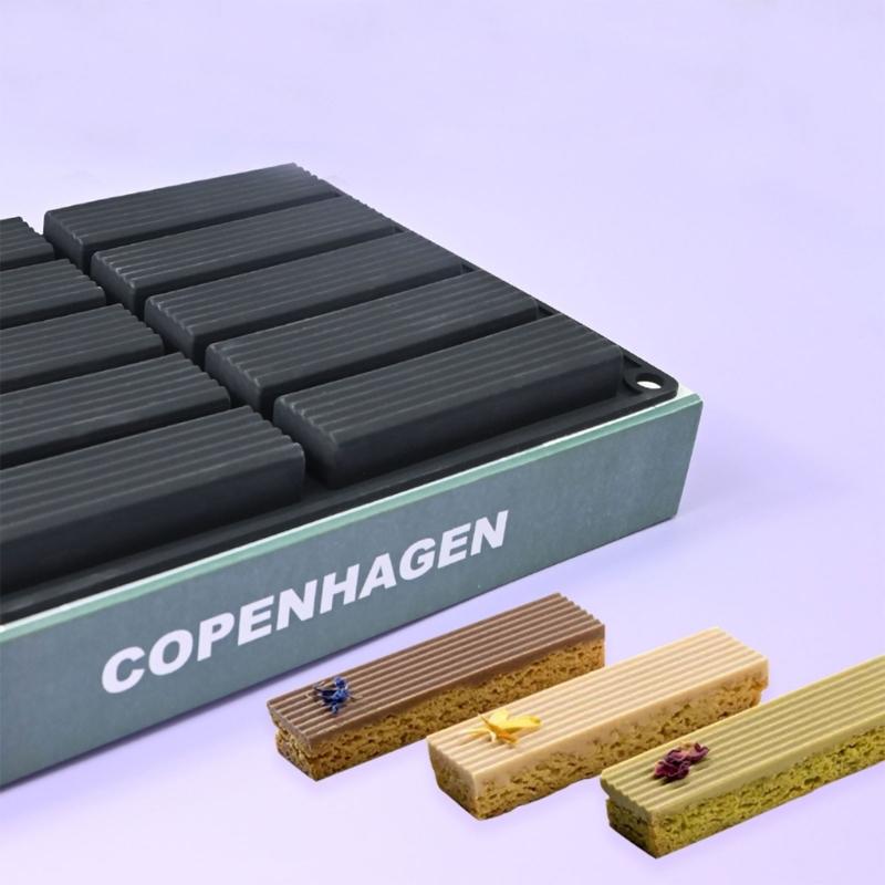 Vertical Stripes Silicone Molds Nonstick Mousses Cake Molds Cake Decorating Tool for Truffles Cheesecakes Easy to Clean