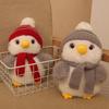 New Winter Hat Penguin Plush Toy Penguin Doll Send Friends To Accompany Cute Scarf Penguin Doll
