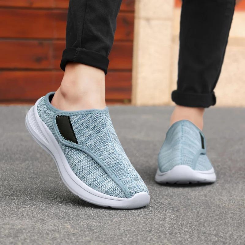 Пара тапочек Модные тапочки Баотоу Полутапочки Легкие Удобные Спортивные тапочки Нескользящие Тапочки на плоской подошве Новые Повседневные тапочки для мужчин и женщин