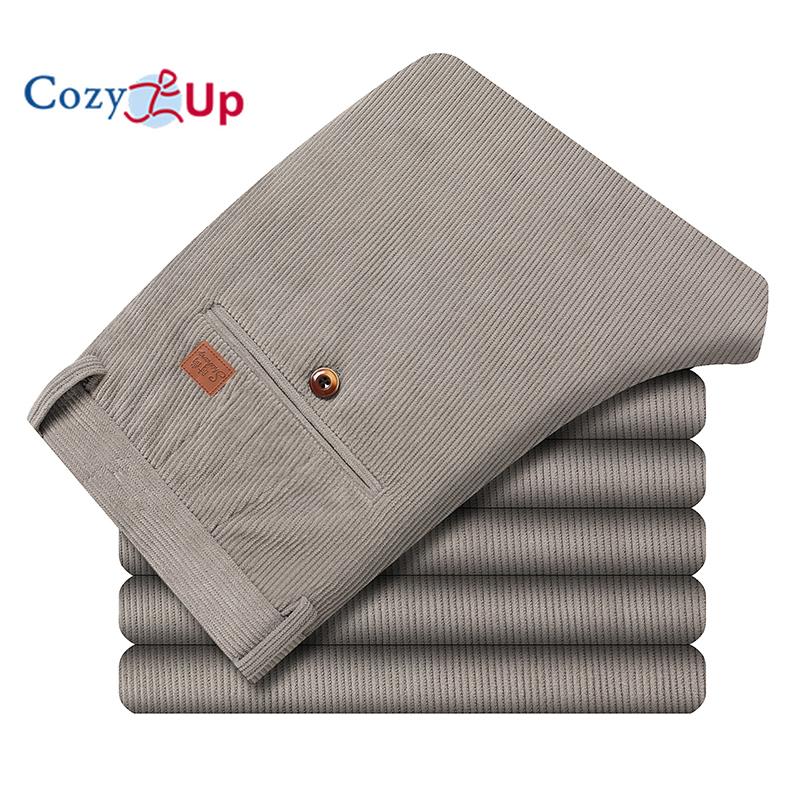 Мужские свободные вельветовые прямые повседневные брюки Cosy Up с высокой талией