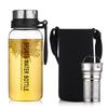 Fexmoy Glass Water 1 Liter with Tea Tea Glass Water Sports Wide Direct Easy To Perfect for and Cycling Bottle, Liter/1.5 Capacity, Strainer, Bottle,