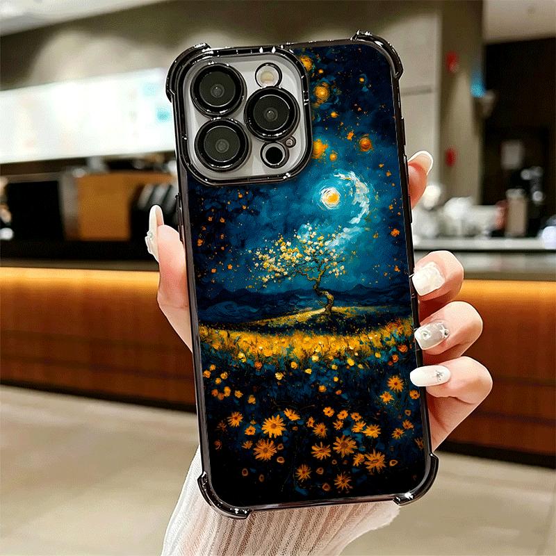 Звездная ночь Ван Гог Искусство Мягкий Чехол Для Телефона Для iPhone 15 16 17 Air 14 Pro Max 16E Plus 13 12 Mini Покрытие Противоударный Fundas