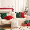 Christmas Tree Pillow Cover Christmas Plush Festive Home Decoration Sofa Cushion Pillowcase