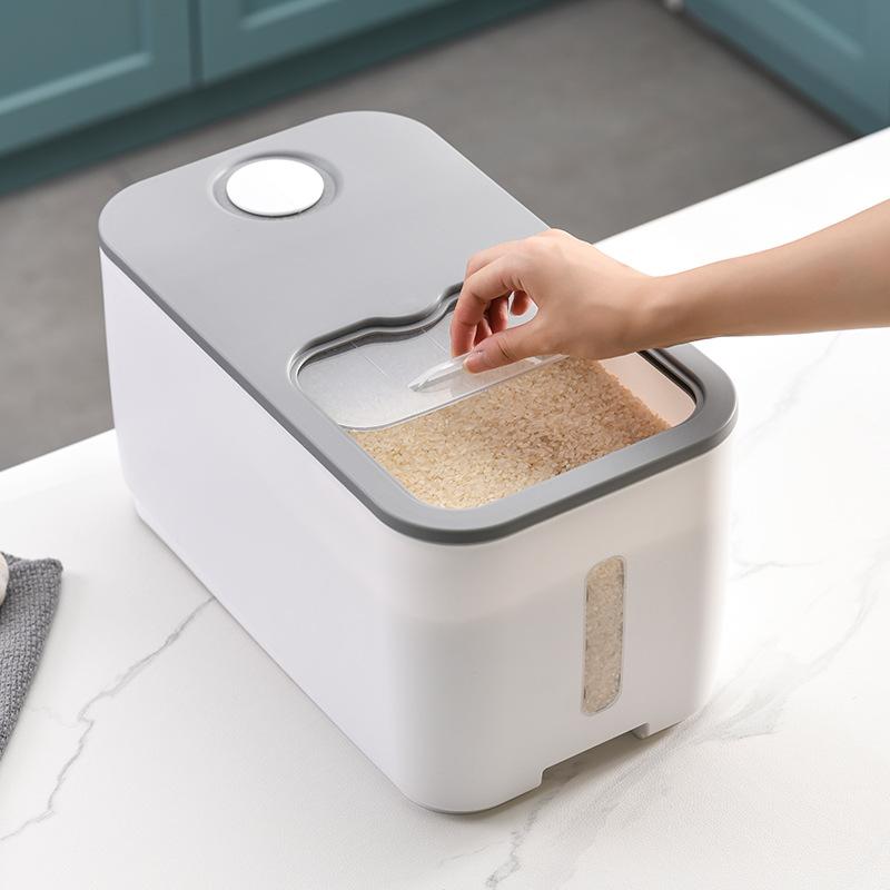 Ведро для риса Push-pull, влагостойкое, с защитой от насекомых, ящик для хранения кухонных зерен, встроенный репеллент, контейнер для хранения продуктов