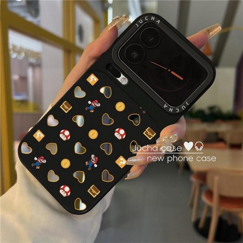 Artistic Minimalist Phone Case IPhone 17 Pro Max 15 14 With Hollow Mario Design Dirt Resistant Lightweight Protective Cover