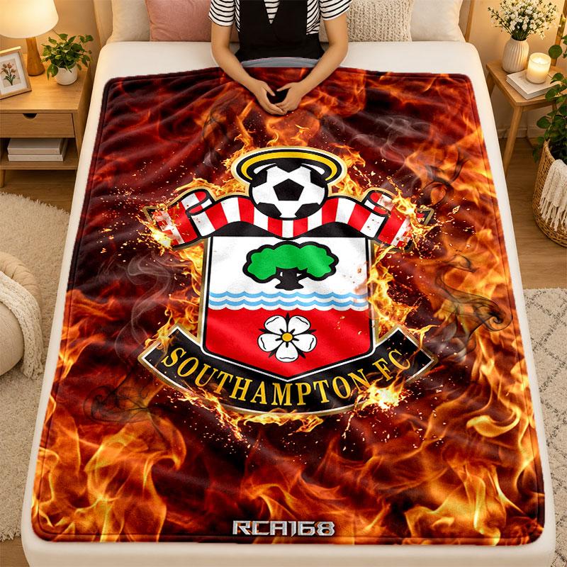 Flannel BlanketSouthampton Football Warm Soft Throw Blanket for Indoor Sofa Bed Living Room Use