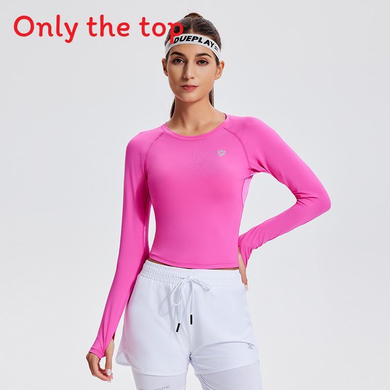 Womens Athletic Running Yoga Top With Stretchy Polyester Fabric For Gym Fitness