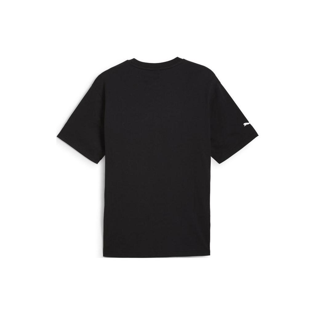 Puma X Ferrari Race Garage Crew Лас-Вегас Принт с надписью Футболка с коротким рукавом и круглым вырезом Мужские топы Черный 623655-01