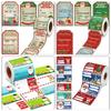 200-500Pcs Christmas Stickers Christmas Tree Santa Hat Self-Adhesive Gift Tags Pvc Gift Wrapping Seals Decals Party Decorations