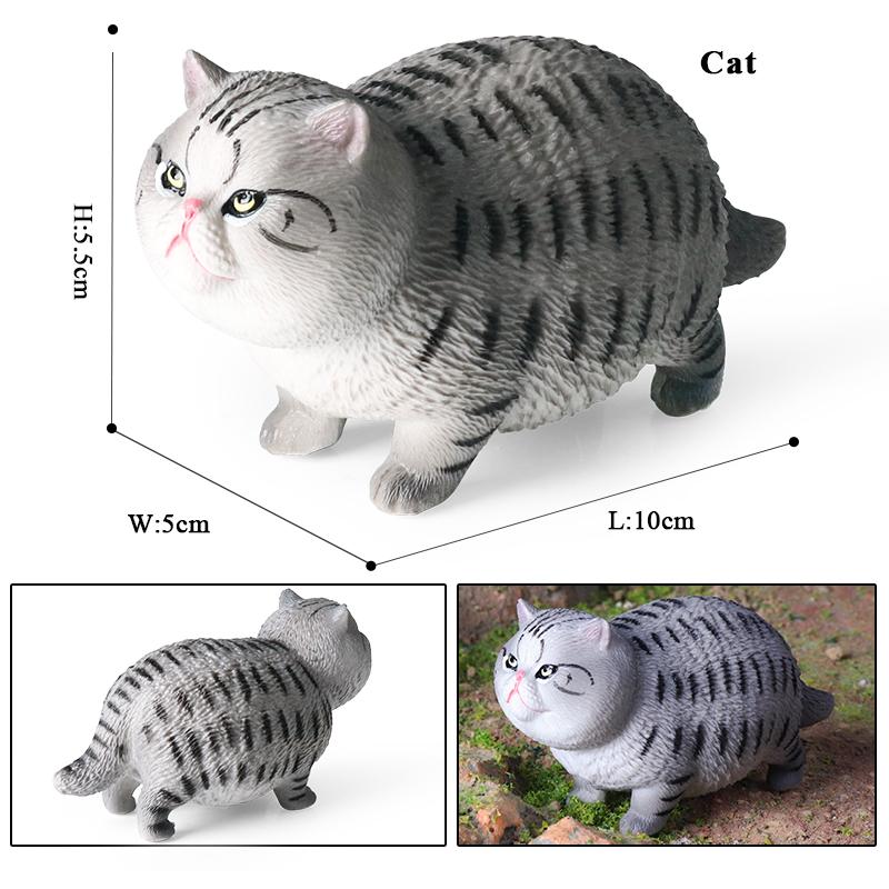 Oenux Кошачий игровой комплекс Китти Бобтейл Сиамский Сфинкс Регдолл Модель Фигурка Фигурка Милое украшение Домашнее животное Детская игрушка Подарок