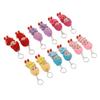 12 Pcs Mini Doll Keychain Lovely Tiny Dolls Keychain Portable Handbag Key Ring for Birthday Gift
