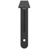 Shelf Brackets 4 pcs 30 x 2.5 x 15.5 cm Black Stainless Steel