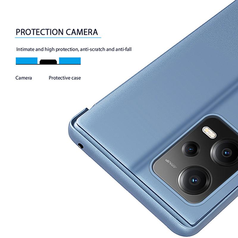 Кожаный зеркальный раскладной чехол для телефона Xiaomi Poco X5 Pro 5G Poko Pocco X 5 5X X5Pro PocoX5 PocoX5Pro, чехол для телефона