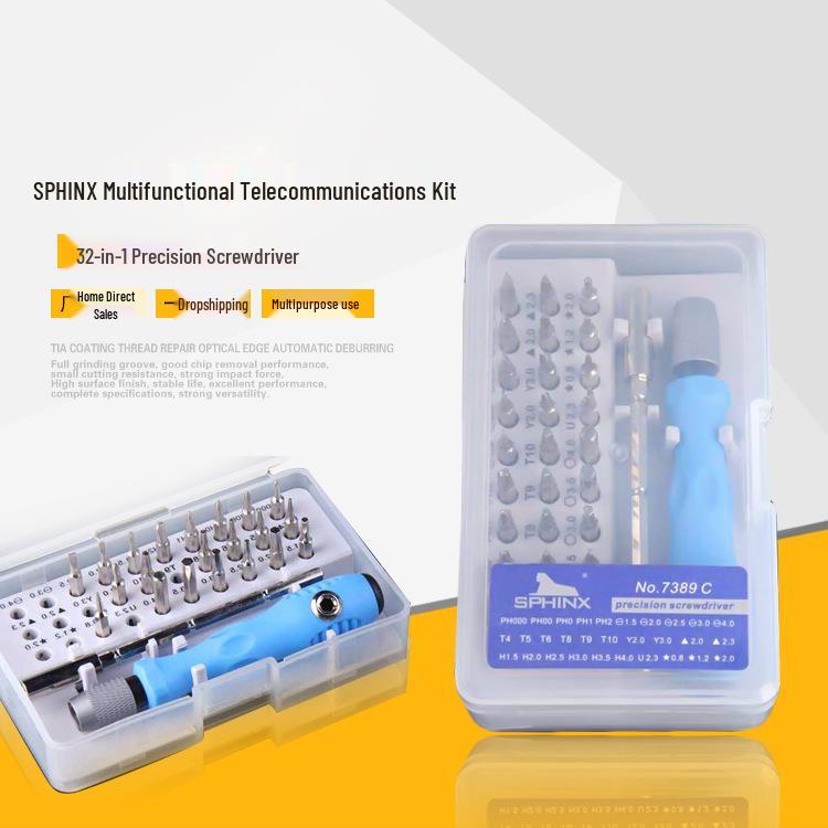 32-in-1 Multifunctional Screwdriver Set: Torx, Phillips & Slotted