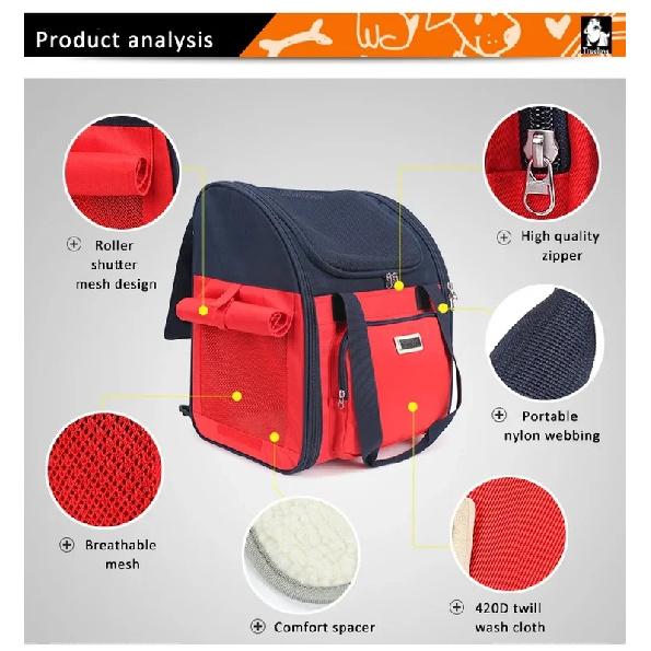 Breathable Foldable Luxury Pet Backpack Truelove TLX1971, Portable Shoulder Travel Carrier Bag for Small Dog Cat Outdoor Trip
