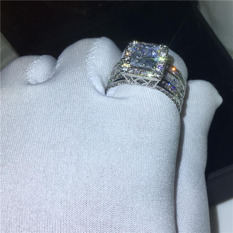 Серебряное модное помолвочное кольцо для женщин