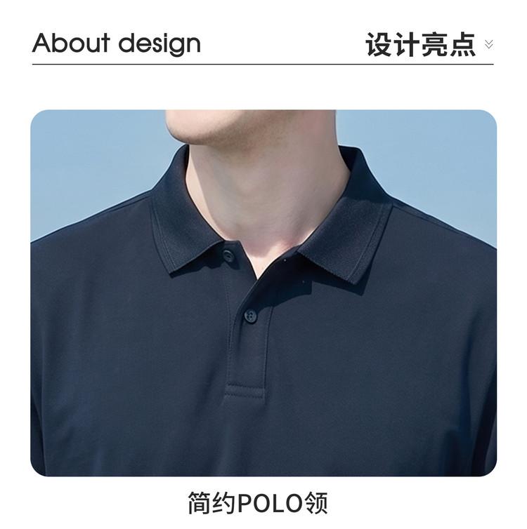 Anti static: Summer breathable and comfortable long staple cotton short sleeved T-shirt for men, simple POLO collar fashionable top