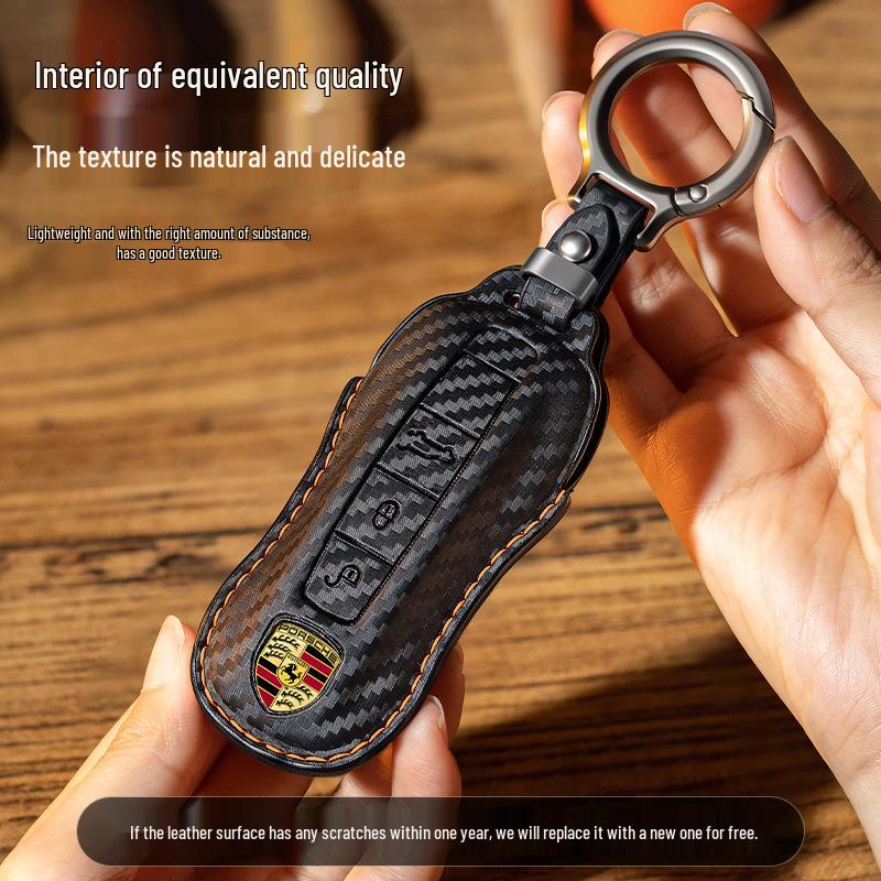 Porsche Carbon Fiber Key Cover for Taycan, Cayenne, Macan, Panamera, 718, 911