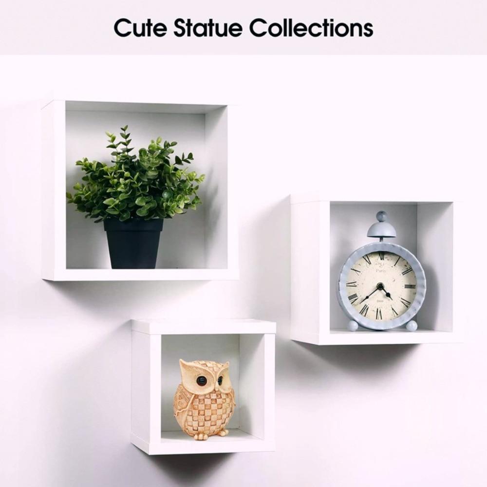 Resin Crafts Mini Owls Figurines Cute Owls Desktop Ornaments Home Desk Decoration