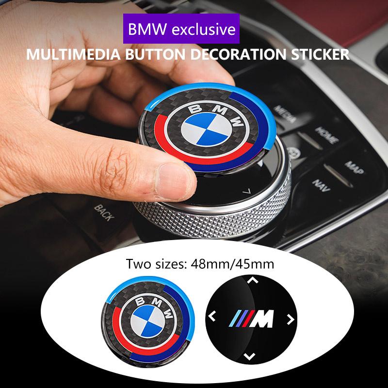 BAGO1 2026 Car Sticker BMW M Emblem Car Multimedia Knob Sticker For G20 G30 F10 F40 F44 F34 F30 G01 G02 G05 G06 G07 F25 F26 F07 F15 F1