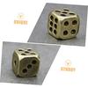 SAFIGLE Set of 6 Brass Dice, 11mm Rounded Corners, Vintage Finish, Gold, Durable and Rust-Resistant, Perfect for Party Games, Board Games, and Bar Dec