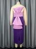 AOMEI Топы-трубы, платья-миди, фиолетовые наряды без бретелек с бантом для вечеринок для женщин