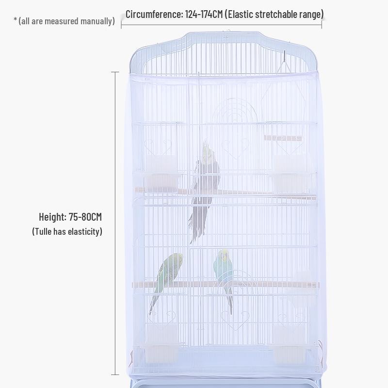 Black Phoenix Bird Cage Mesh Cover - Anti-Splash, Dust-Proof, Mosquito-Resistant, Warm Cover