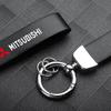 Luxury Leather Keyring Pendant Car Accessories for Mitsubishi Eclipse Cross Outlander Sport Xpander L200 MPV Mirage